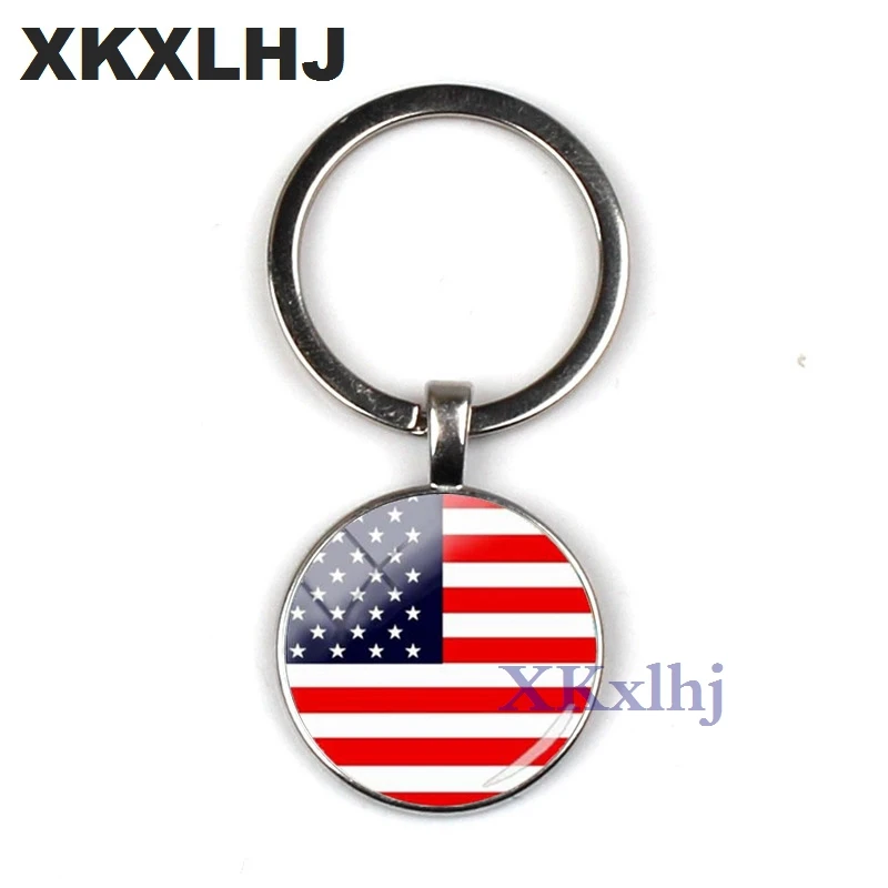 XKXLHJ модные брелоки с американским флагом США для женской сумки флаг Суринама