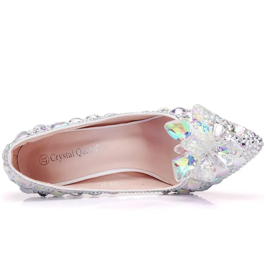 С украшением в виде кристаллов Queen туфли на высоком каблуке с острым носком