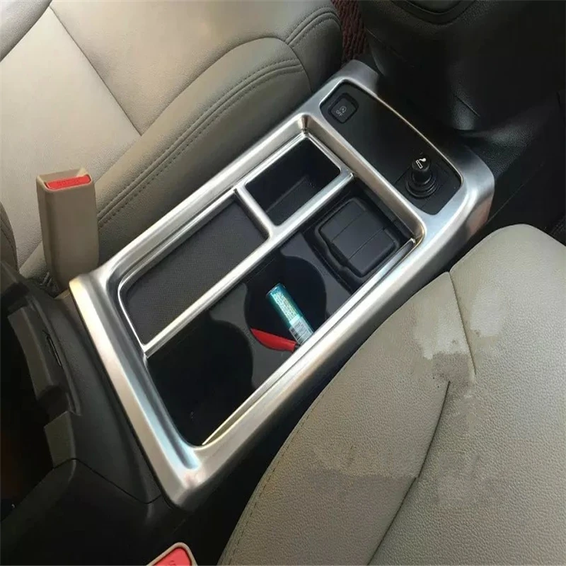 

WELKINRY car auto cover styling For Honda CR-V CRV 2015 2016 ABS chrome front water cup holder storage box container trim