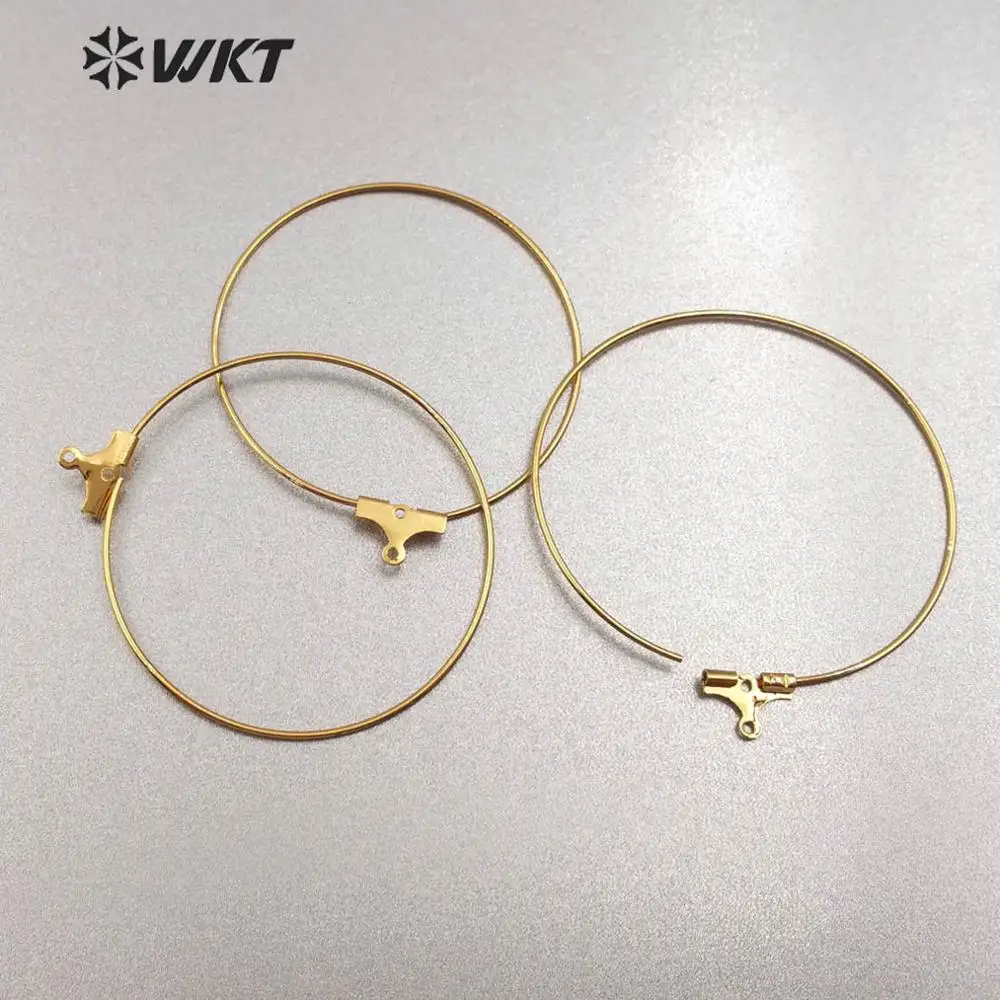 WT-JFE15 WKT серьги петли Круги Серьги обручи золото латунь с гальваническим