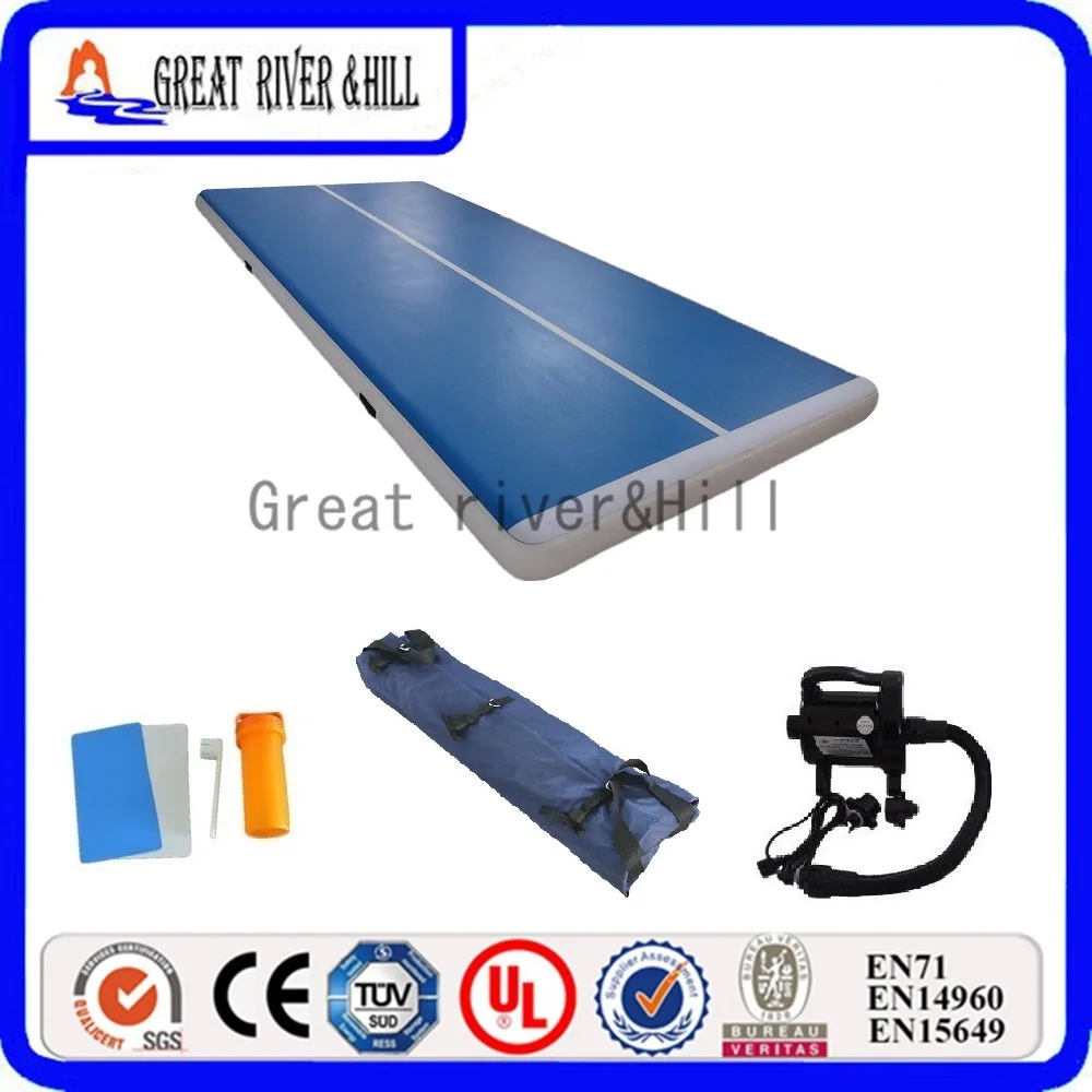 

Great river hill training mat fitness gym mat inflatable air track use for pool.club 4m x 2m x 0.2m