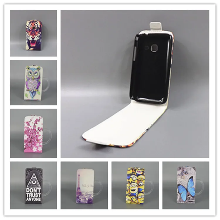 Для Samsung Galaxy Y Duos S6102 GT-S6102 GT-S6102B с милым рисунком Вертикальный флип-чехол откидной