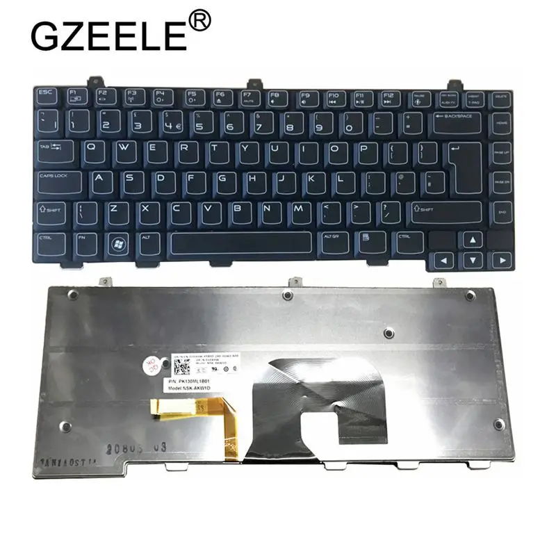 Новинка для DELL Alienware M14X R2 R1 PK130ML1A00 NSK-AKV01 0VPP86 клавиатура с подсветкой | Компьютеры и