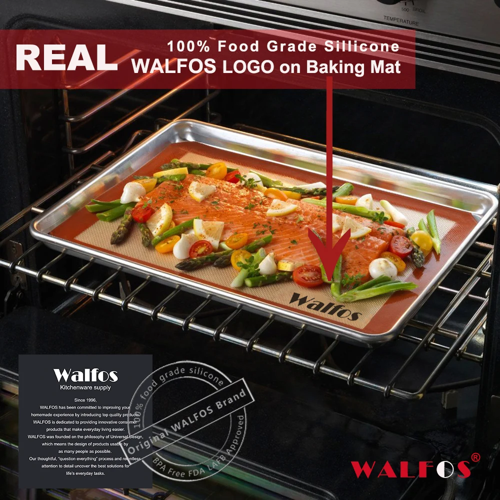 WALFOS 1 шт. Инструменты для выпечки антипригарный силиконовый коврик для выпечки торта печенья антипригарный вкладыш для выпечки