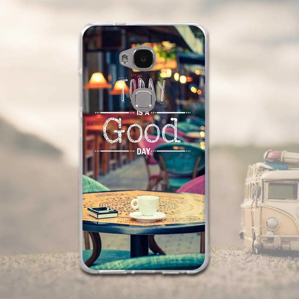 Мягкий чехол из ТПУ с цветком для Huawei Honor Play 5X/Honor 5X задняя крышка GR5 X5 KIW TL00 TL00H|tpu