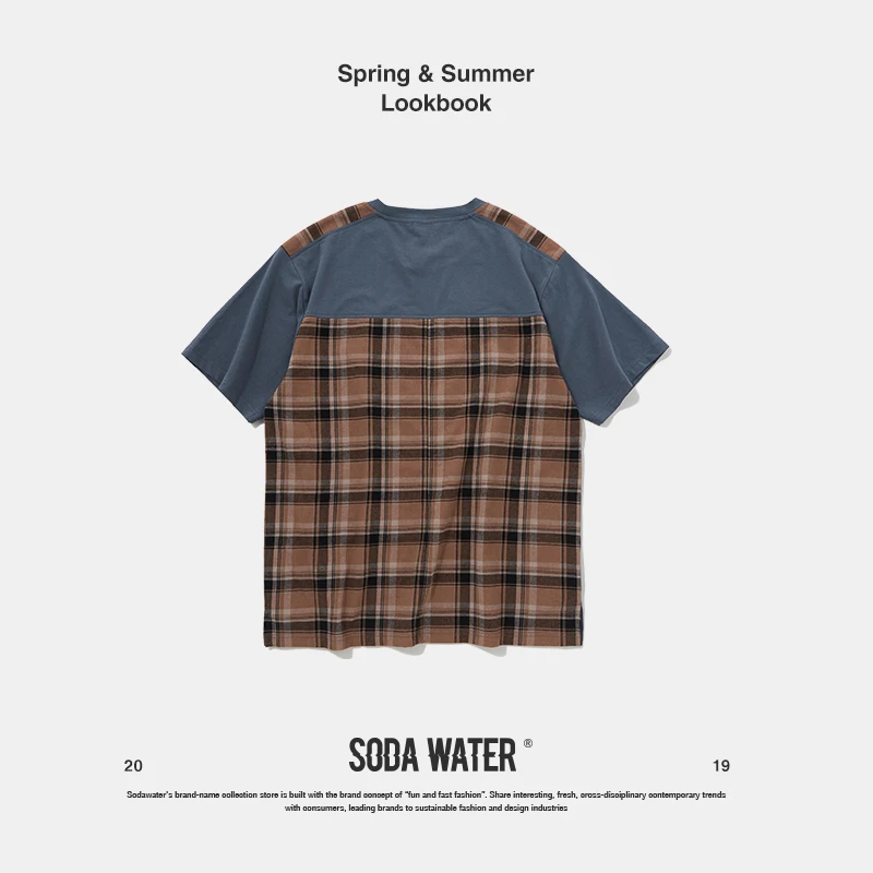 Мужская футболка с вырезом лодочкой SODA WATER летняя в стиле хип хоп 91156S 2019|Мужские