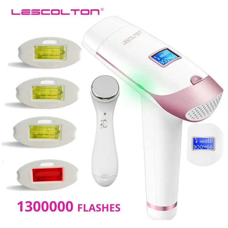 1300K Flash Massager Lescolton 4в1 IPL лазерная эпиляция 1300000 импульсов Эпилятор с ЖК-дисплеем машинка для постоянного бикини триммер электрический depilador - Цвет: 1300K Flash Massager