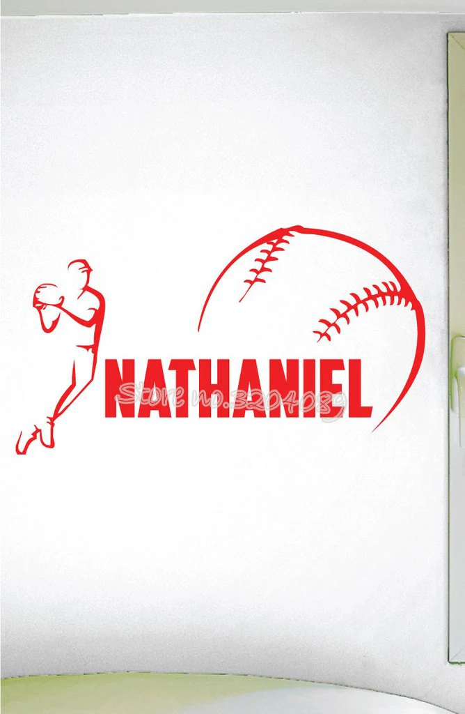 Персонализированная Настенная Наклейка в виде кувшина для мальчиков с именем на