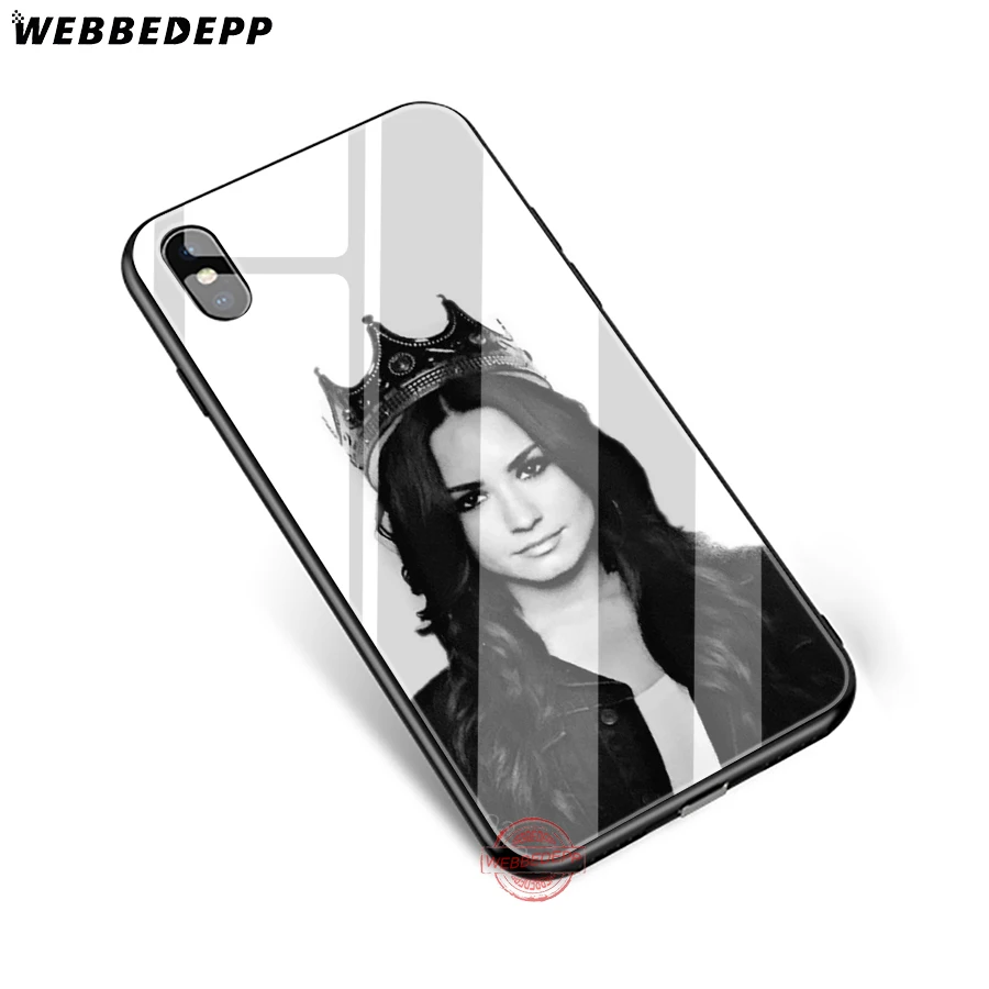 WEBBEDEPP Модный чехол с Деми Ловато из закаленного стекла для Apple iPhone XS Max XR X 8 7 6S Plus 5S SE