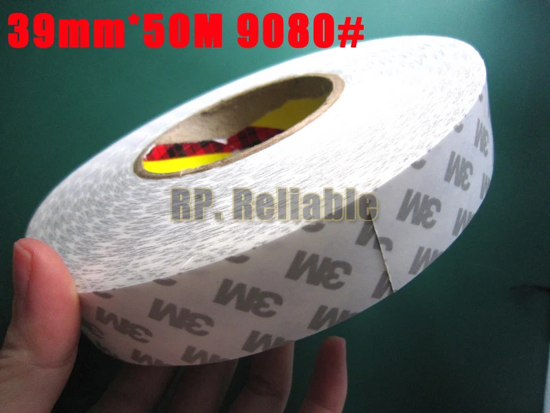

1x 39mm *50M 3M9080 Widely Using Double Sided Coated Adhesive Non-woven Tape for Electrical Industry Panel Screen Nameplate Bond