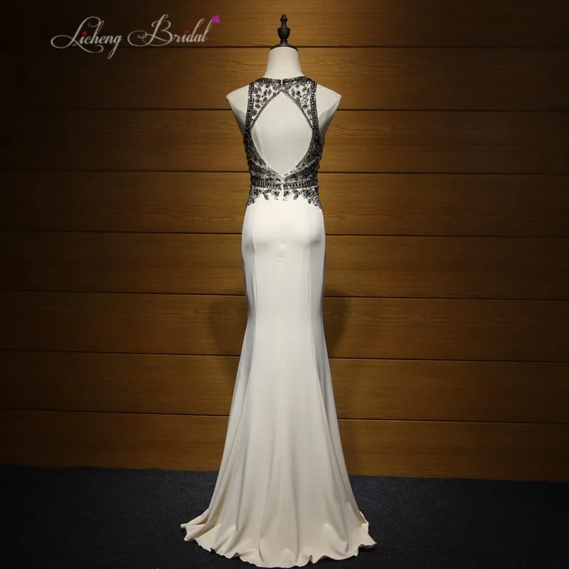 LC Bridal mermaid prom dresses 2017 beaded sleeveless open back longwomen formal evening | Свадьбы и торжества