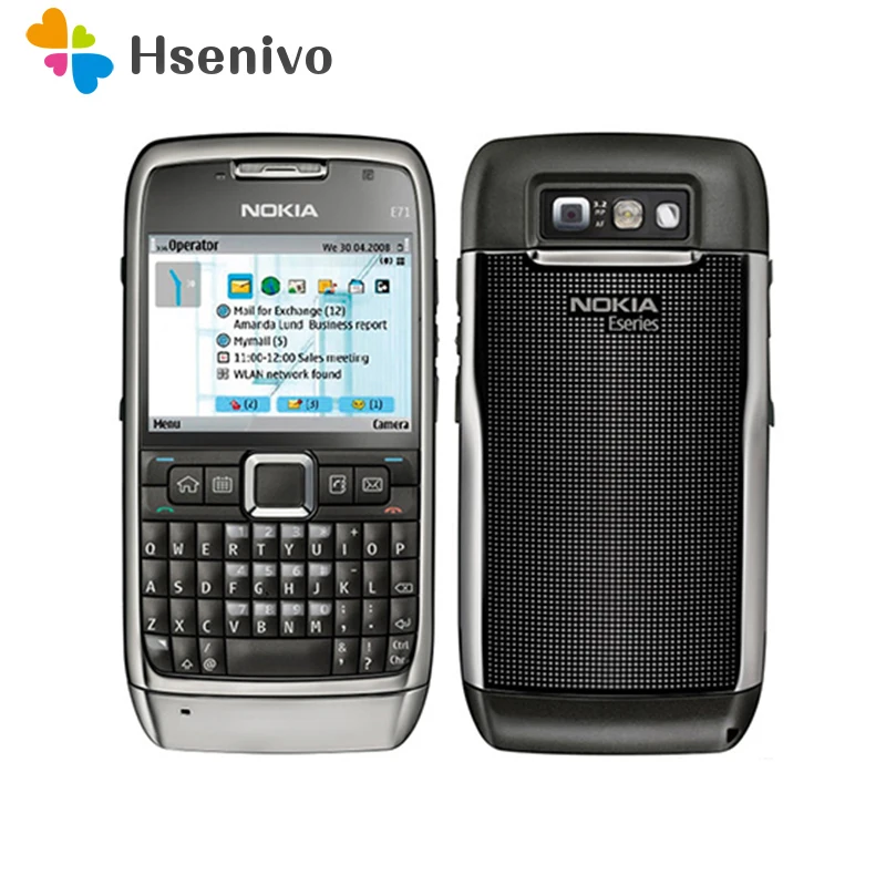 E71 мобильный телефон Nokia E71 3g Wifi gps 5MP отремонтированный мобильный телефон разблокированный E серия Смартфон русская клавиатура