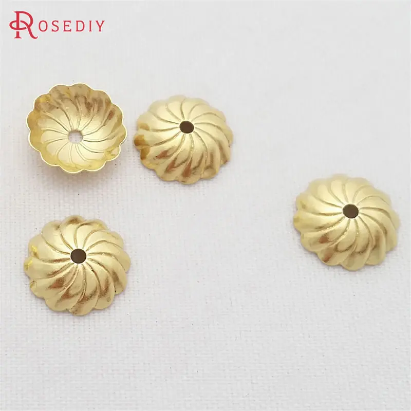 

Латунные шапочки для бусин с маленьким цветком, 9 мм, 200 шт.