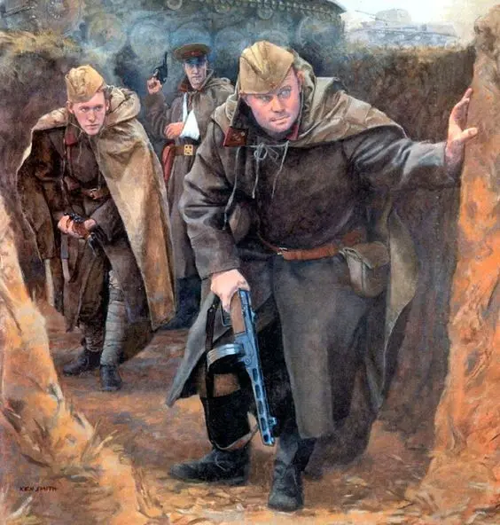 Советские солдаты в Муат СССР CCCP WW2 классический винтажный постер рекламный