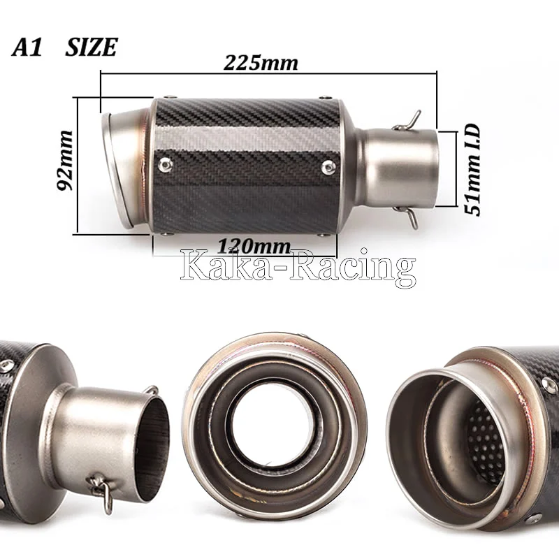 Универсальный короткий мотоцикл выхлопной углеродного волокна