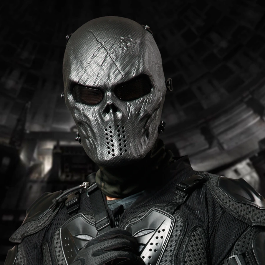 Тактические маски черепа CS полная маска для лица металлическая сетка защита глаз