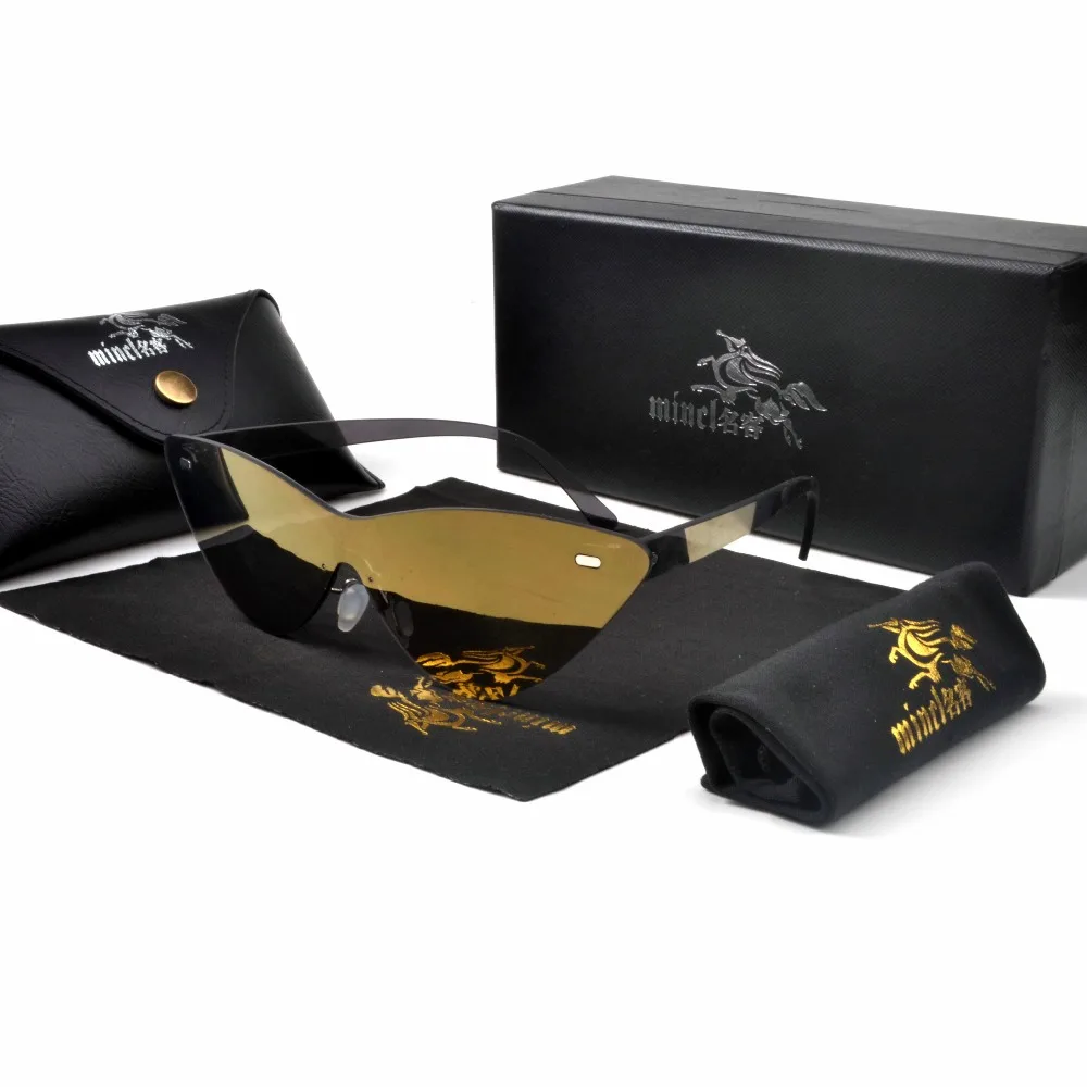 MINCL/ретро маленькие цельные солнцезащитные очки для женщин роскошные брендовые