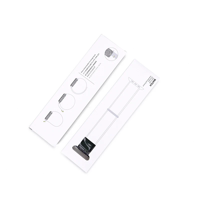 20 шт./лот, белые бумажные коробки для Apple Watch Band, упаковка, нейлоновая петля, 38/40/42/44 мм, для iWatch, ремешок для часов, подарочная коробка - Цвет: White