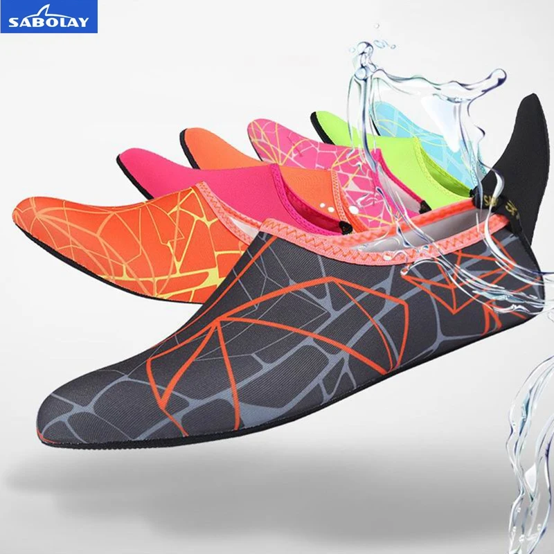 SABOLAY Non-slip Soft Shoes Antiskid Soft Beach Shoes Men Women Kids Downhill Diving Surf Surfing Outdoor Grass Wading Swimming