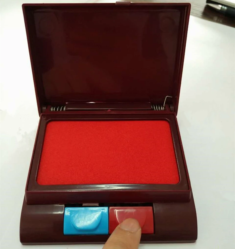 Большие красящие прокладки для скрапбукинга резиновых штампов синий + красный|ink