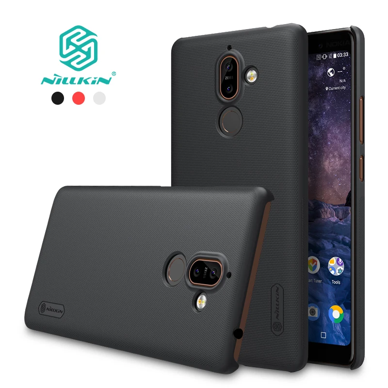 For nokia 7 plus case cover NILLKIN Frosted PC hard back with Gift Phone Holder for 7plus 6.0 inch |