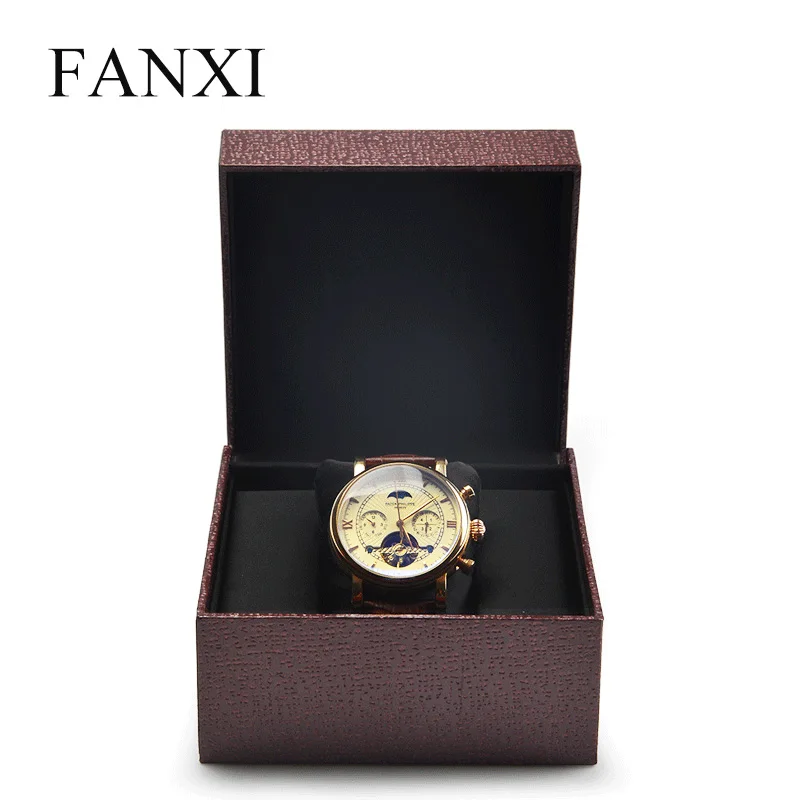 FANXI новая коробка для хранения и демонстрации часов из искусственной кожи шелка