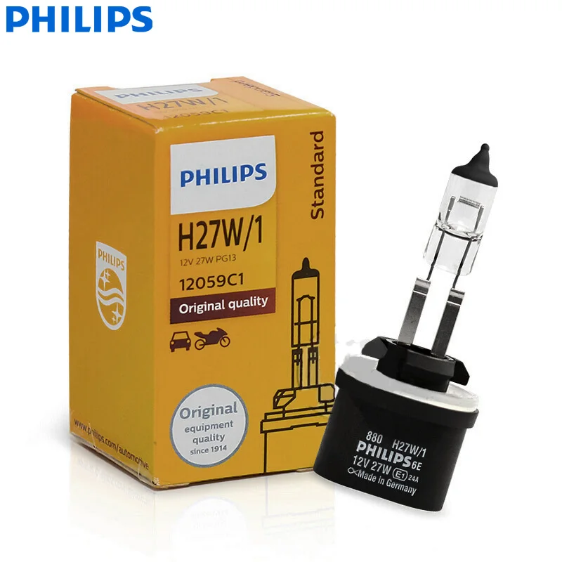 Philips Vision 880 H27W/1 PG13 12059C1 12 в 27 Вт + 30% более яркая оригинальная автомобильная
