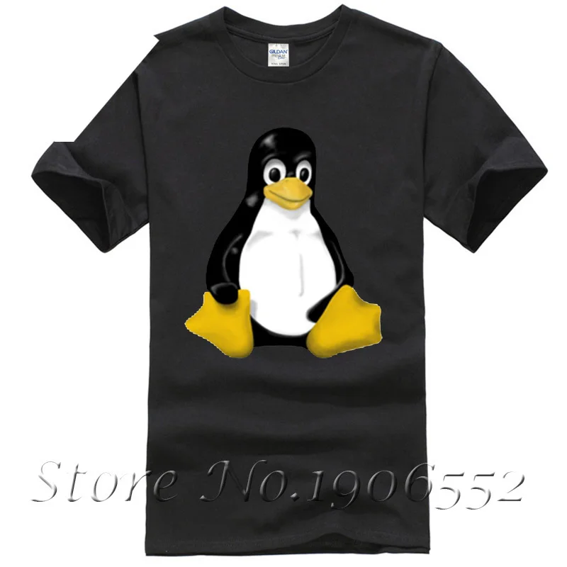 CafePress Dark t-shirt-linux tux penguin футболка из 100% хлопка с круглым вырезом повседневная