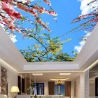 3D настенная потолочная фотообои на заказ, обои персикового цвета для гостиной, обои для украшения дома, Papel De Parede