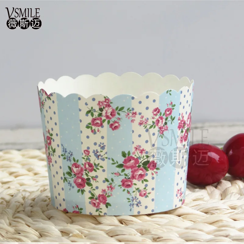 Большой размер 50 шт красивые цветы темы бумага выпечки кекс чашки лайнер Маффин