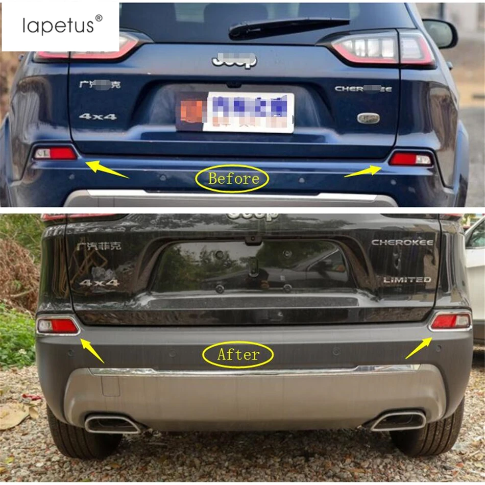 Аксессуары Lapetus для Jeep Cherokee 2019 ABS задние противотуманные фары фонари рама