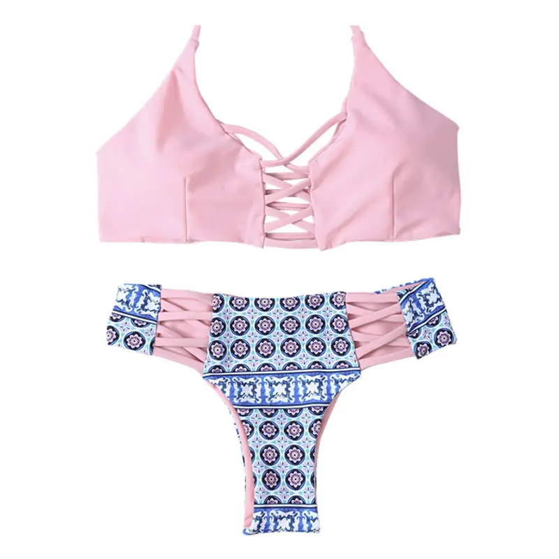 

2017 Female New Design Hot Sale Bathing Suit Sexy US Women Bikini Set Push-up Padded Bandage Swimsuit Swimwear Beachwear Beach