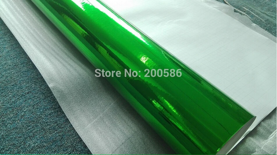3-слойная высококачественная растягивающаяся Гибкая Хромовая зеленая виниловая