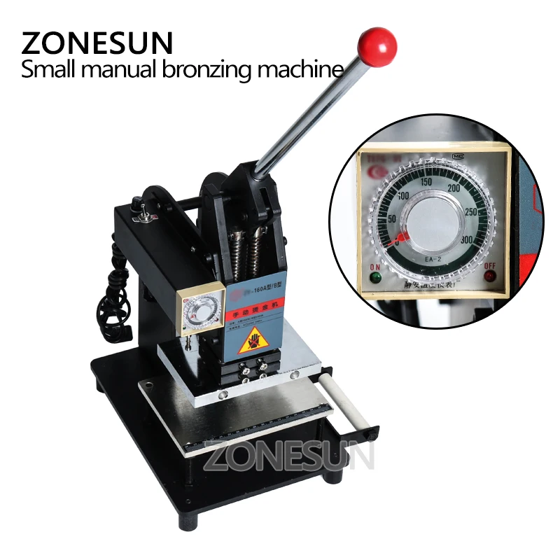 ZONESUN тепла Пресс машина ручная для горячего тиснения фольгой ключей от