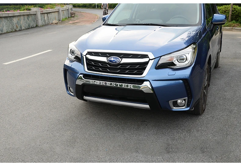 Для Subaru Forester 2013- Передний+ задний бампер диффузор бамперы для губ защитная накладка ABS хромированная отделка 2PES