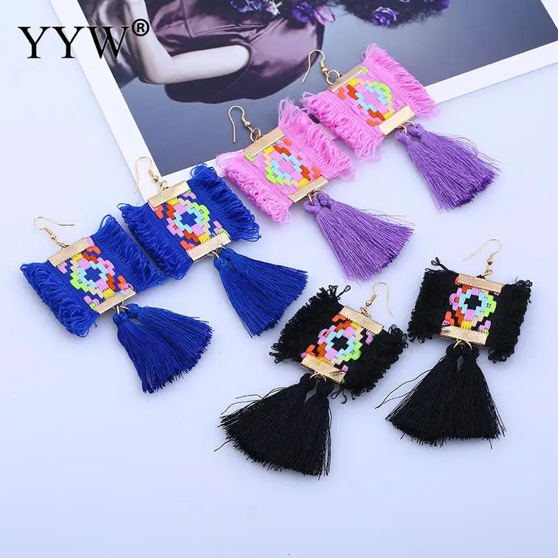 Серьги подвески женские разноцветные с кисточками|dangle drop earings|dangle earringsdrop dangle earrings