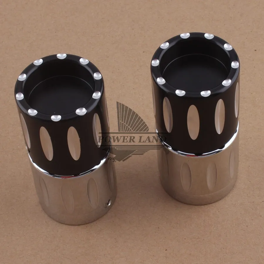 Комплект черных алюминиевых глубоких кромок для передней оси 2 пары колпачков и