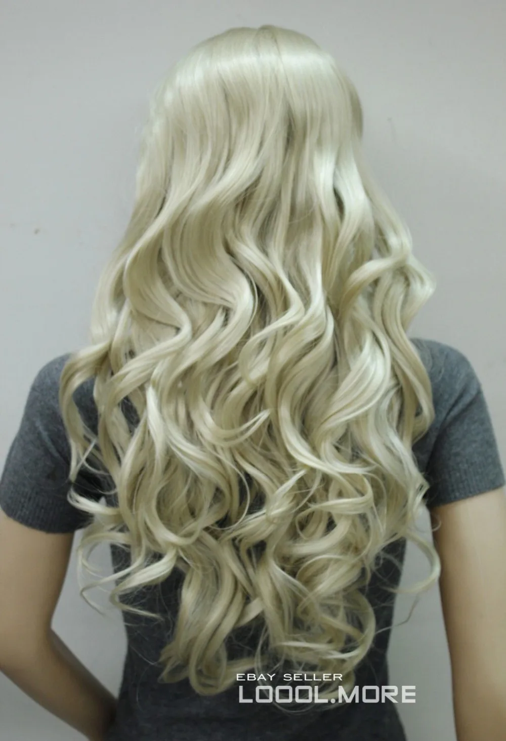 Light Blonde Long Wavy Women Ladies Daily wig USPS Fast Shipping to USA j0442 (A0502) |