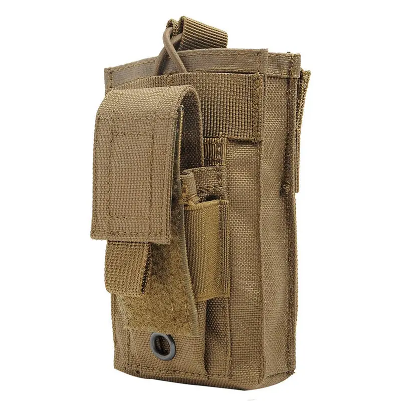 Single Tan Военный Molle Чехол тактический одиночный/двойной/тройной Открытый верх подсумок Многофункциональный страйкбол пистолет охотничий Быстрый мешки для патронов - Цвет: Single Tan