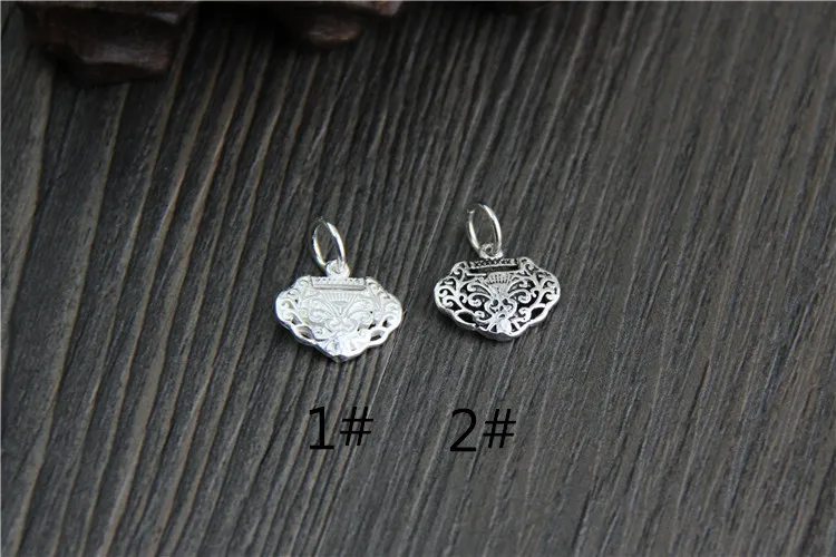 Authentic 925 Sterling Silver Charm Bead Best Wishes Longevity Lock Charms Fit Bracelets & Bangles Pendant DIY Women Jewelry