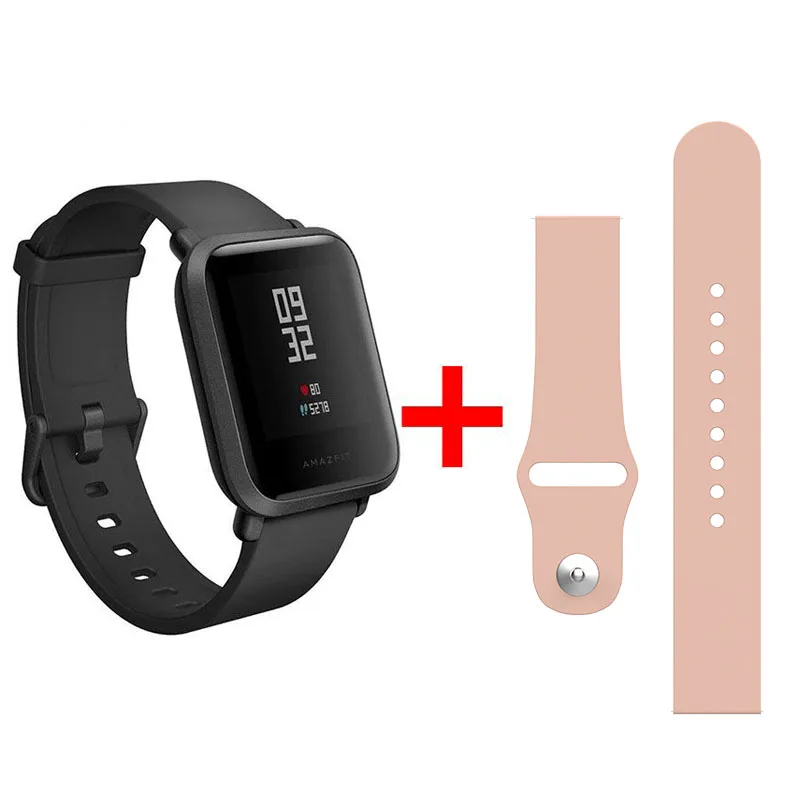 Xiaomi Amazfit Bip Smart Satch Globle Версия Huami Pace Lite IP68 GPS Gloness умные часы с частотой сердечных сокращений 45 дней в режиме ожидания - Цвет: Bip01-PN