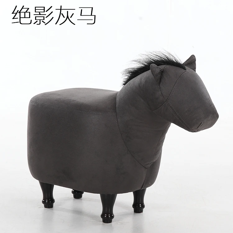 PU GREY Pouf Poire табуреты твердый деревянный диван табурет лошадь сидя Пирс оригинальная мебель зал одежда обувь из синтетической кожи современный - Цвет: PU GREY