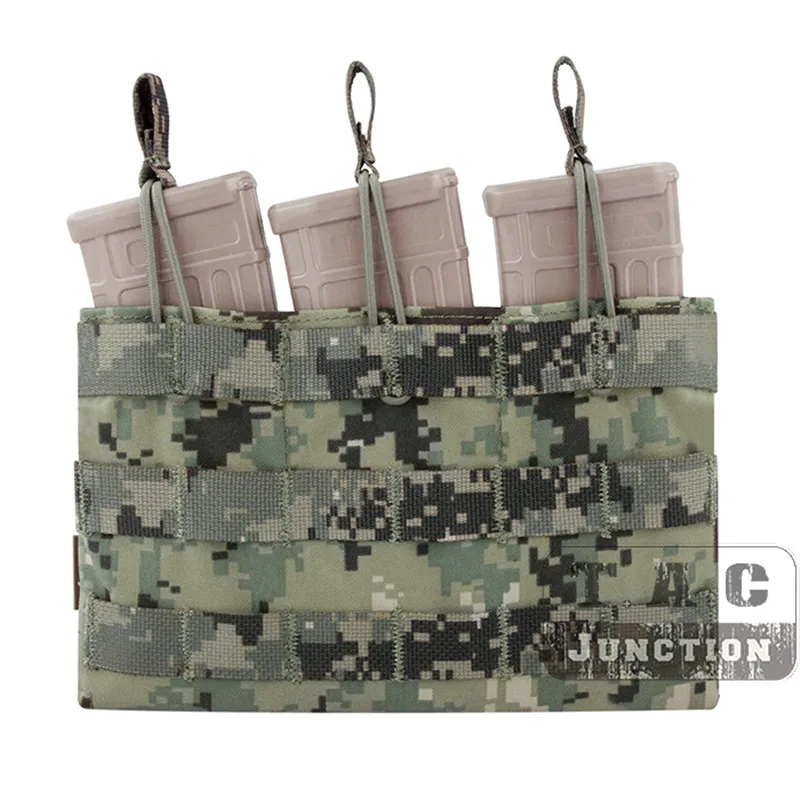 Emerson Tactical 5,56. 223 тройной Открытый Топ подсумок Emersongear Mag Pouch MOLLE PALS лямки тяговые вкладки быстрый доступ - Цвет: AOR2