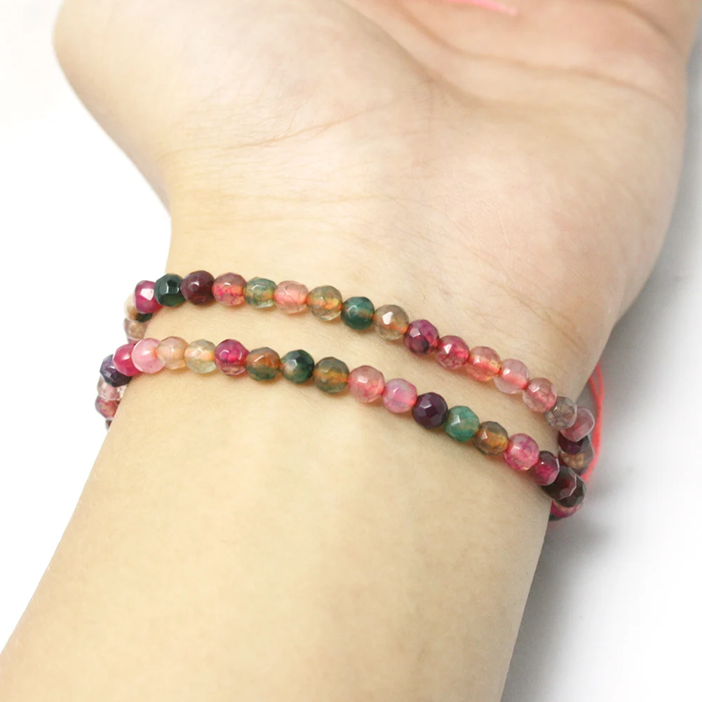 Бусины разделители из натурального окрашенного драгоценного камня 4 мм 95