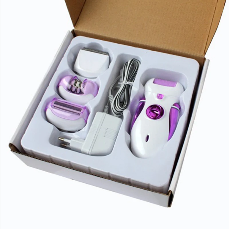 

4 in 1 Lady Epilator Depilacion Professional Electric Shaver Feet Female Hair Removal Bikini Trimmer Full Body Use Beauty Tools