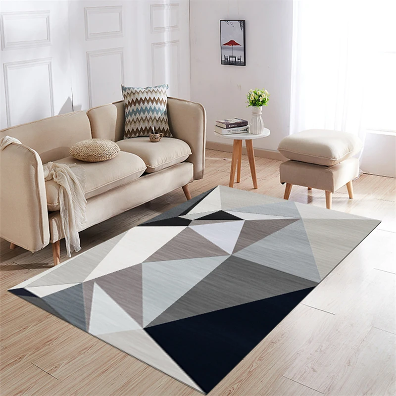 Современные ковры для гостиной прямоугольные геометрические коврики большой
