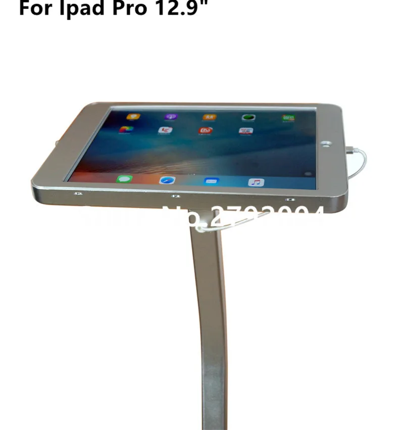IPad дисплей стенд с не регулируемый прямой полюс Ipad безопасности замок напольная