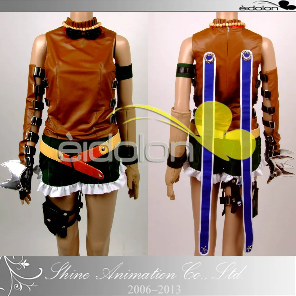 Final Fantasy X 2 Rikku Косплэй костюм с Перчатки 11|cosplay costume|final fantasy cosplay costumecostume costume |