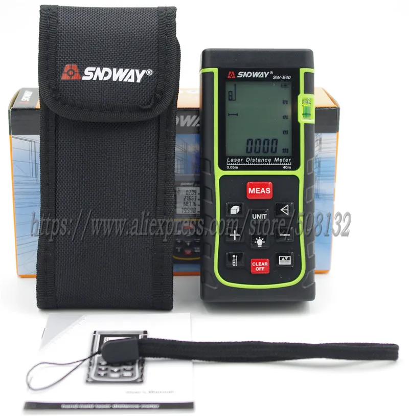 10-клавишный SW-E40/SW-E60/SW-E80/E100 40 м/60 м/80 м/100 м цифровой лазерный дальномер измерение