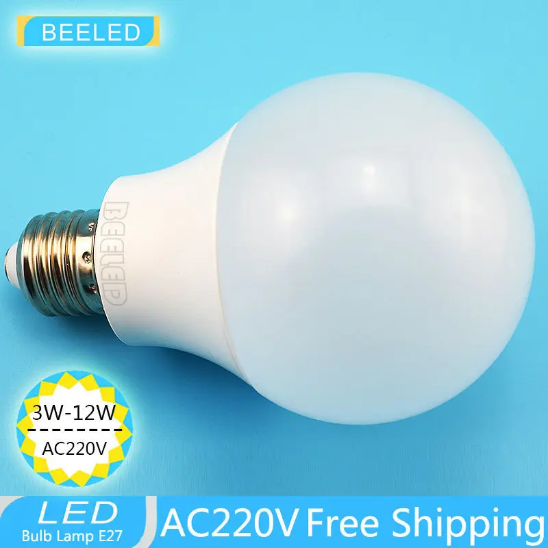 Светодиодная лампа E27 12 Вт 9 7 5 3 smd2835 220 В белая теплая энергосберегающая